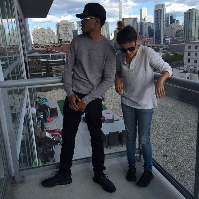 Chance the Rapper wearing the &#x27;Pirate Black&#x27; adidas Yeezy 350 Boost