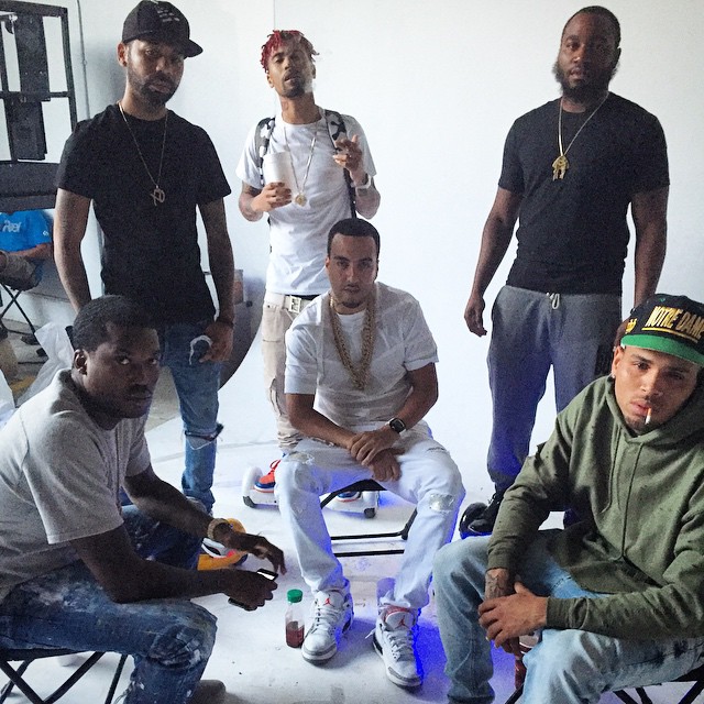 French Montana wearing the &quot;Cement&quot; Air Jordan III 3