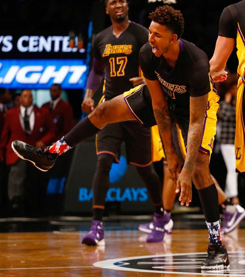 Nick Young wearing the Black Nike Air Zoom Generation (1)