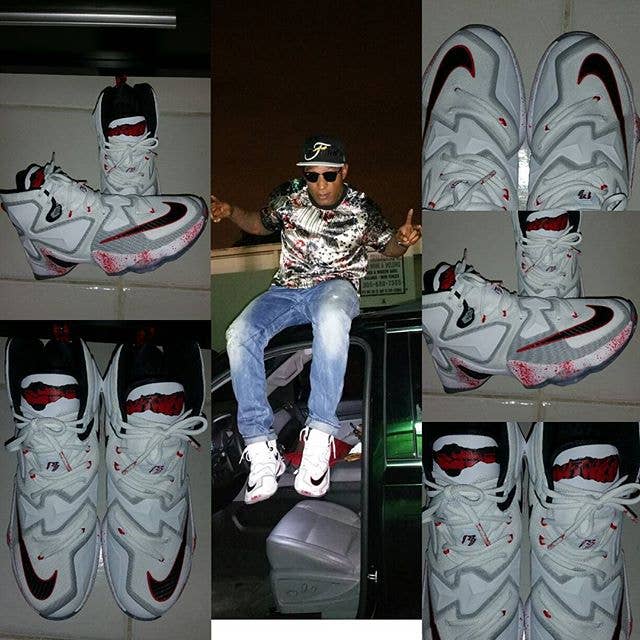 Da Real Lambo wearing the &#x27;Friday the 13th&#x27; Nike LeBron 13