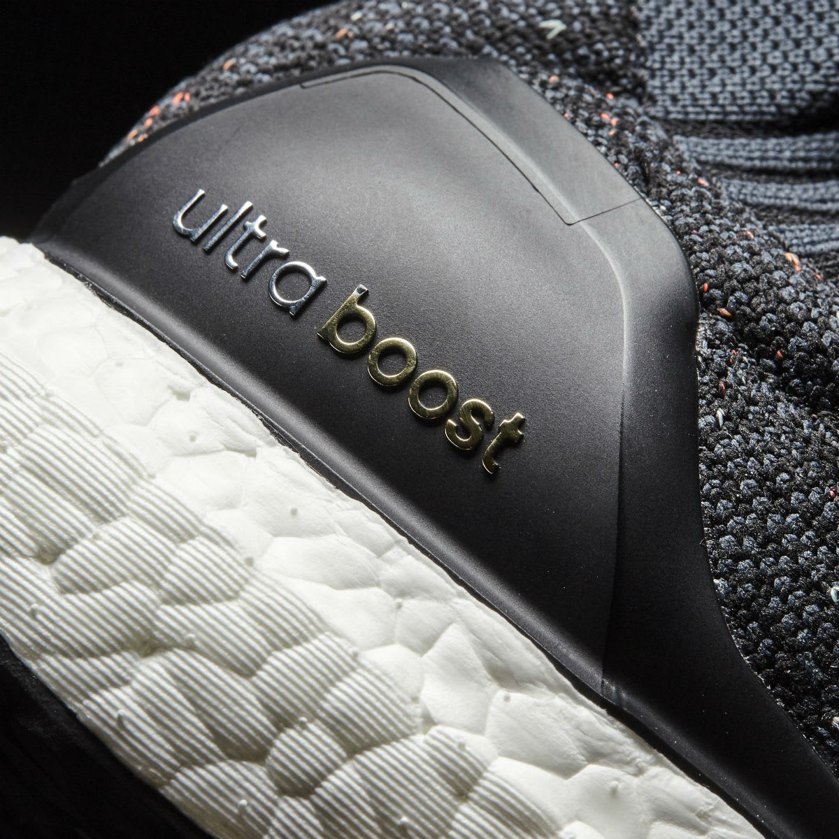 Adidas Ultra Boost Uncaged Black Multicolor Speckle Release Date Heel Counter BA9796