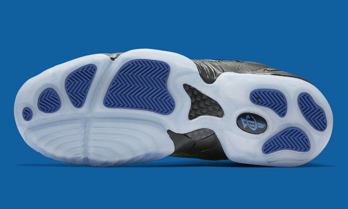 Nike Air Penny 4 Black/Blue Release Date Sole 864018-001