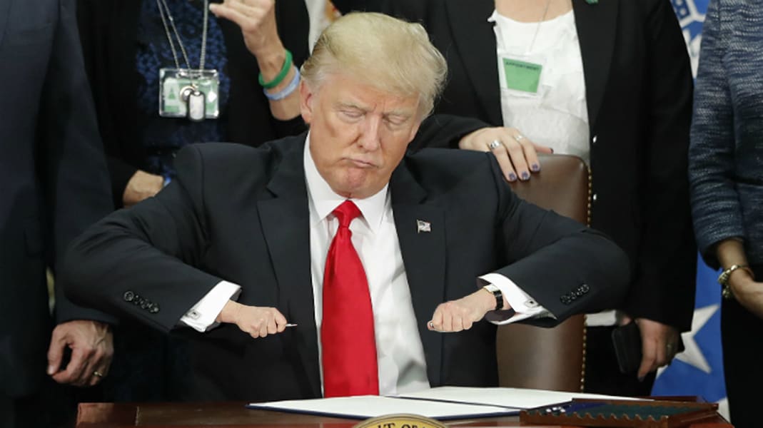 Trump hands