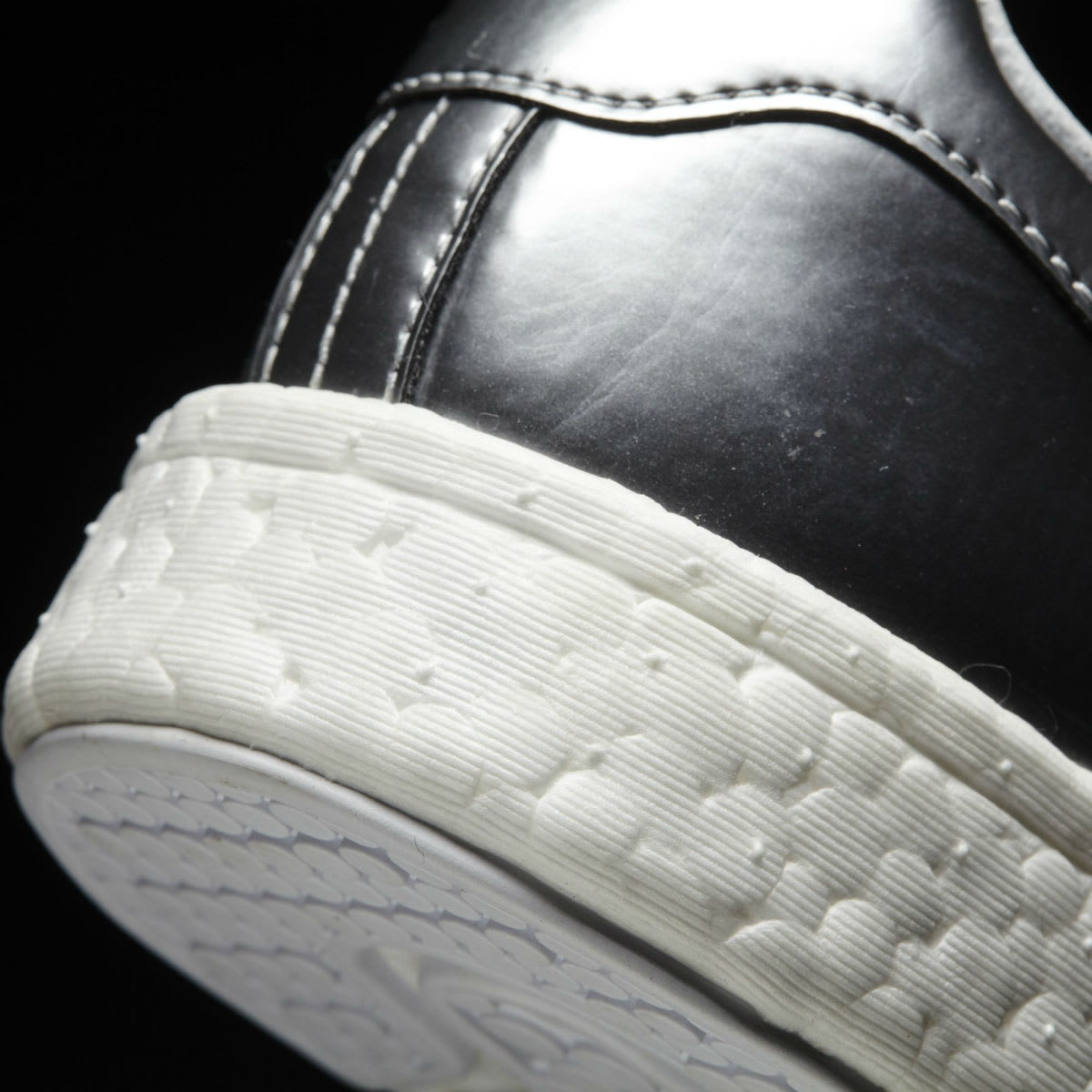 Adidas Stan Smith Boost Silver Heel BB0108
