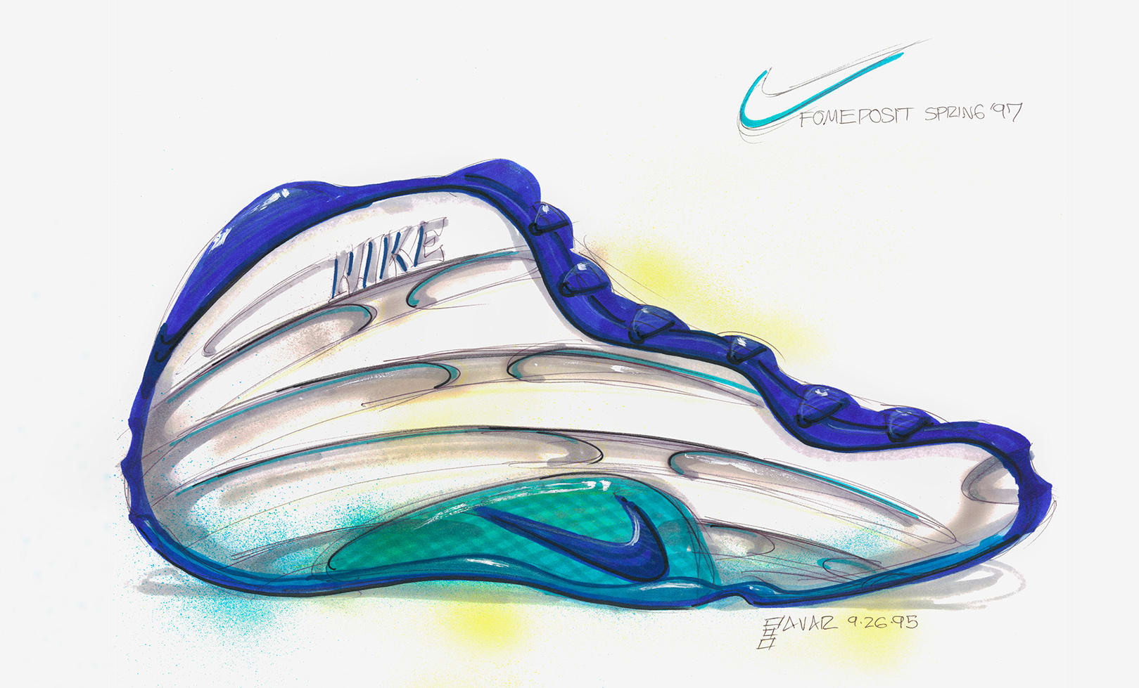 Nike 2025 foamposite drawing