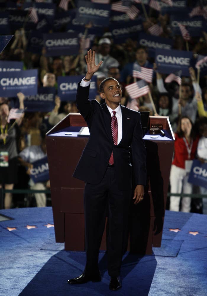 Obama at the 2008 DNC