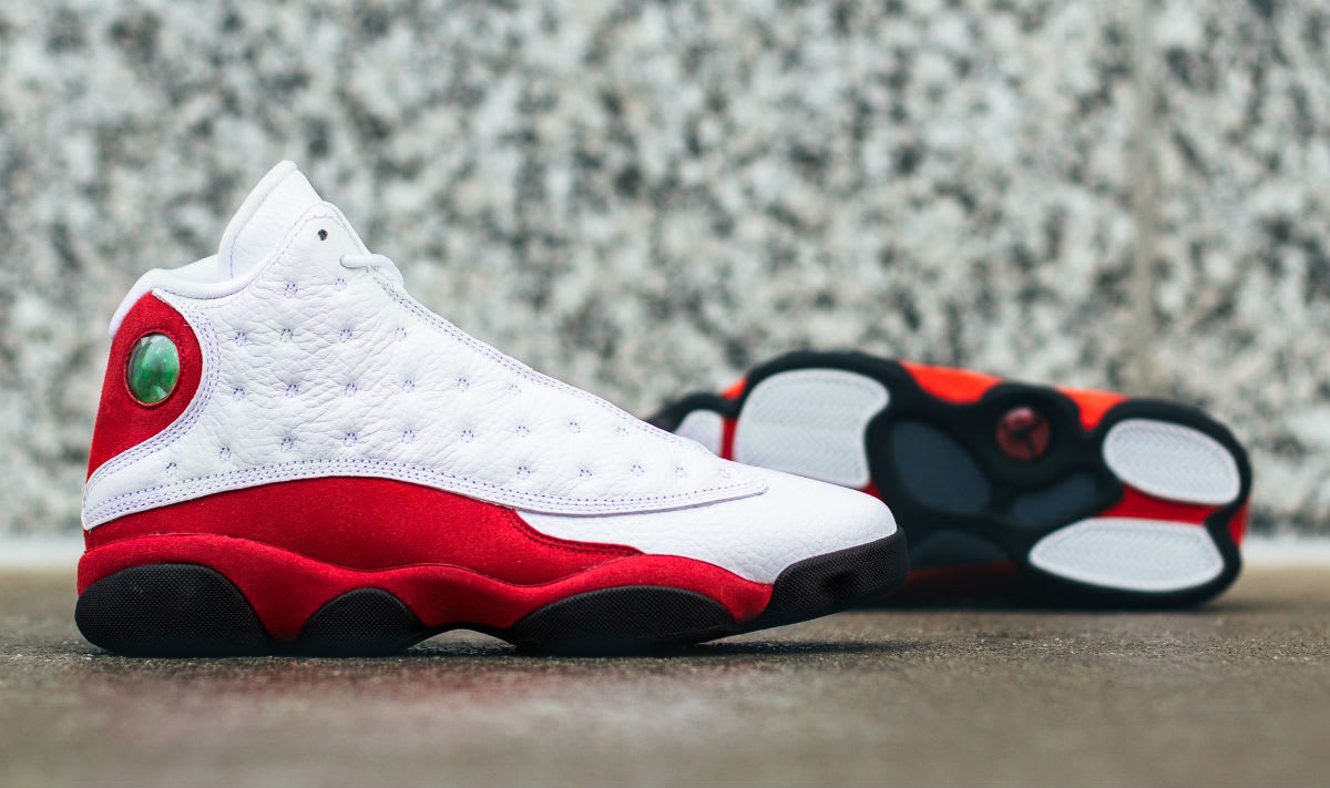 Air Jordan 13 White Red Cherry Release Date Sole 414571-122