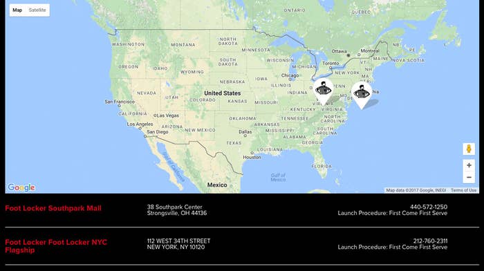 Nike LeBron 14 Out of Nowhere Release Map