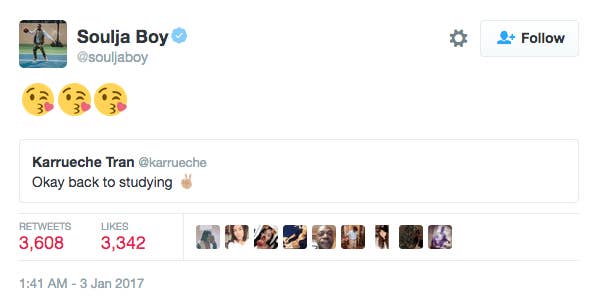 Soulja Boy Karrueche Tweet