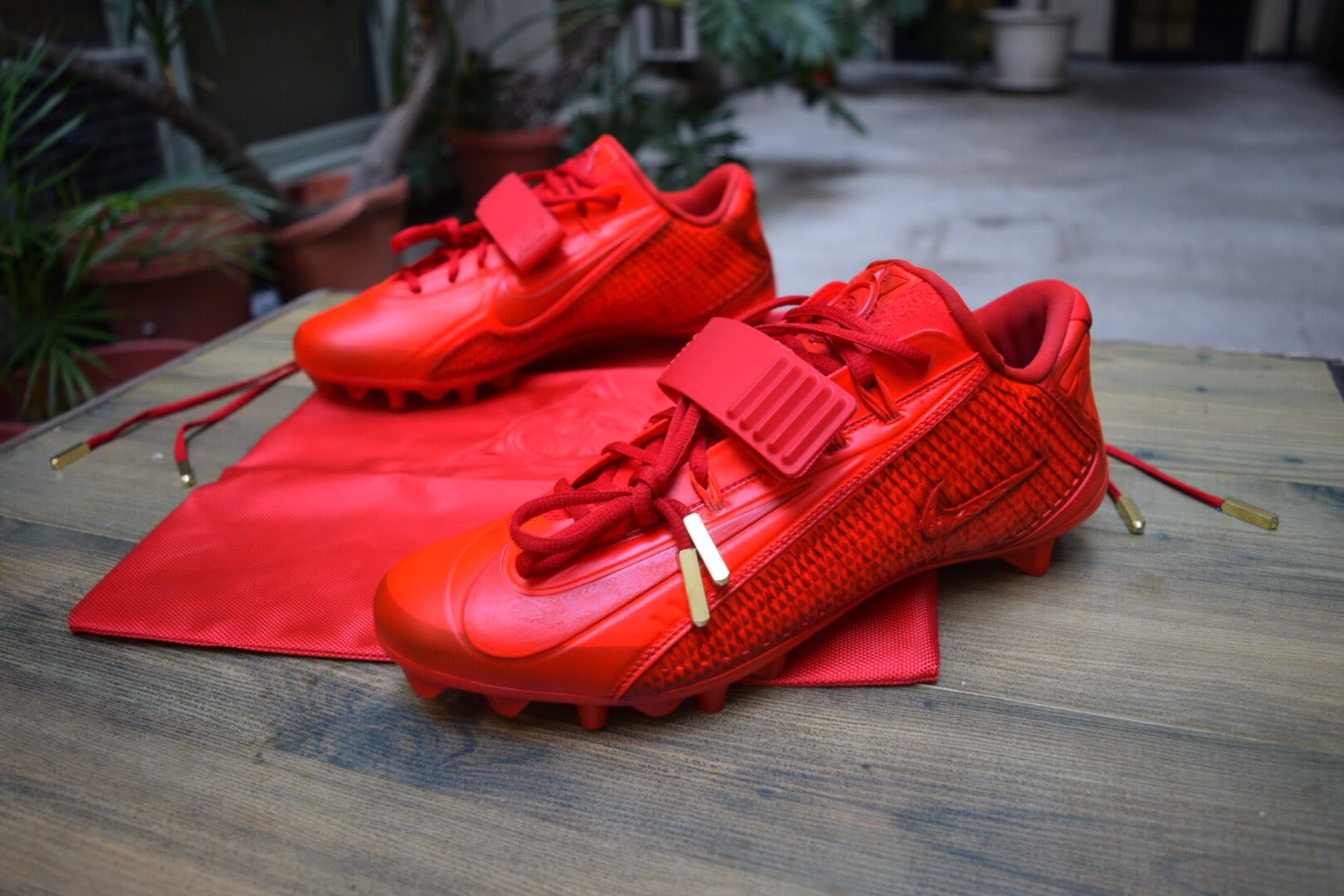 Red October Yeezy Cleats Odell Beckham by Kickasso