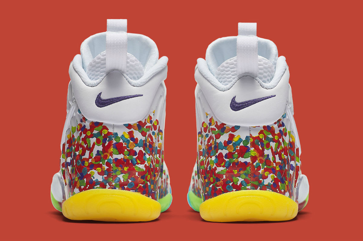 Nike Foamposite Pro Fruity Pebbles Release Date Heel 644792-101