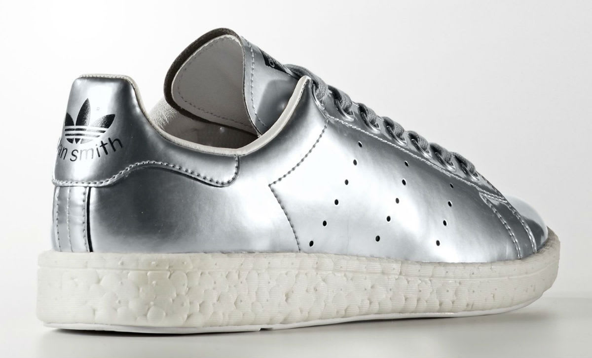 Adidas Stan Smith Boost Silver Lateral BB0108