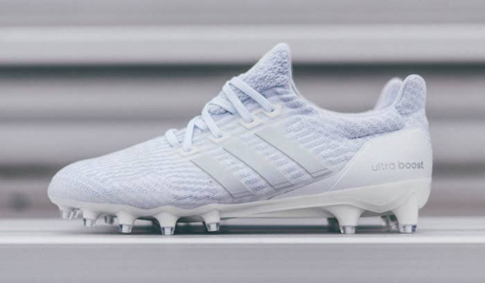 Triple White Adidas Ultra Boost Cleat