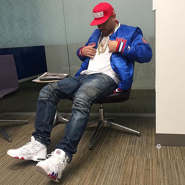 DJ Envy wearing the &#x27;Sixers&#x27; Nike Air Max Barkley