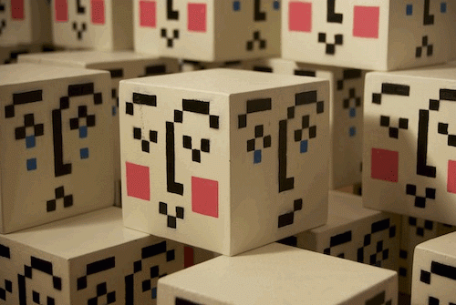 &quot;Pixel Face Blocks&quot; by Peter Drew
