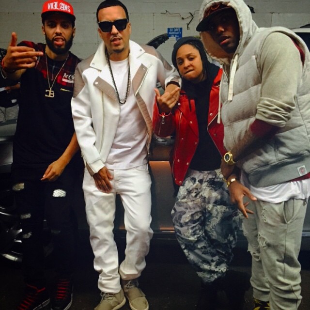 French Montana wearing the adidas Yeezy 750 Boost