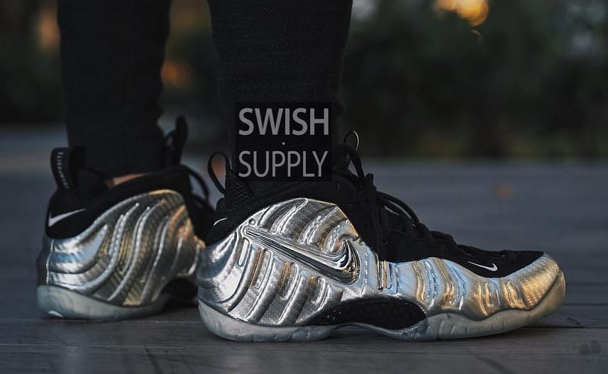 Silver Surfer Foamposite On Feet 1