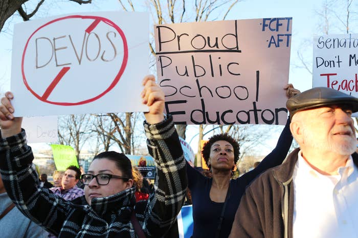 devos protest