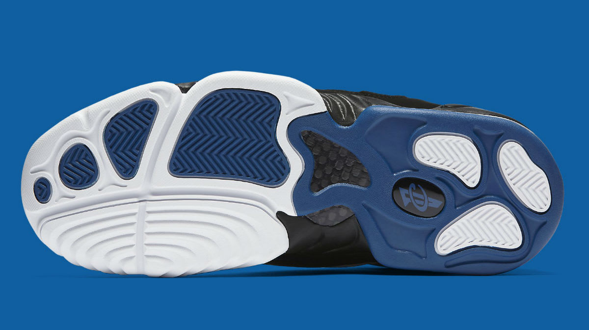 Nike Air Penny 4 OG White Black Blue Release Date Sole 864018-100