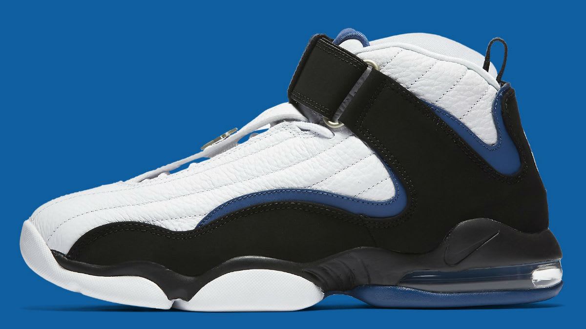 Nike Air Penny 4 OG White Black Blue Release Date Profile 864018-100