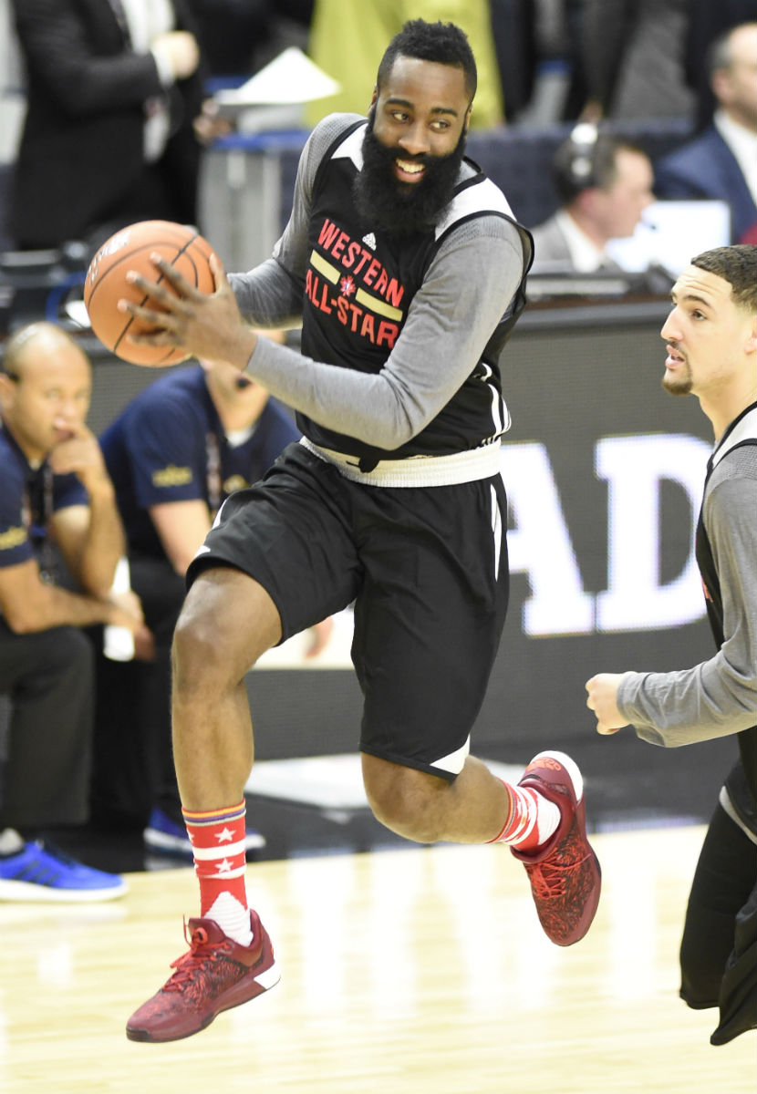 James Harden Wearing the adidas Crazylight  Boost 2015