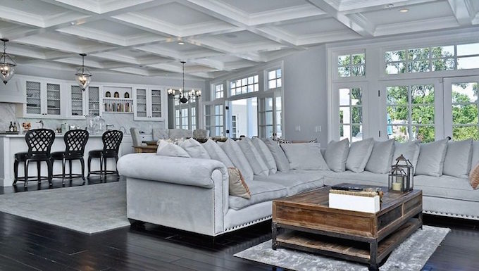 All White Interior Living Room