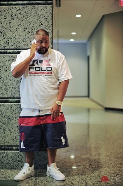 DJ Khaled wearing the Air Jordan 4 Pure $