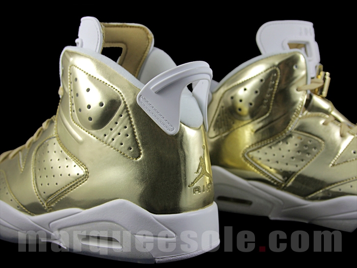 Gold Air Jordan 6 Pinnacle Heel