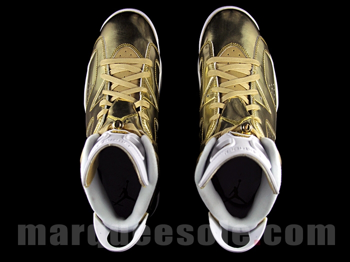 Gold Air Jordan 6 Pinnacle Top
