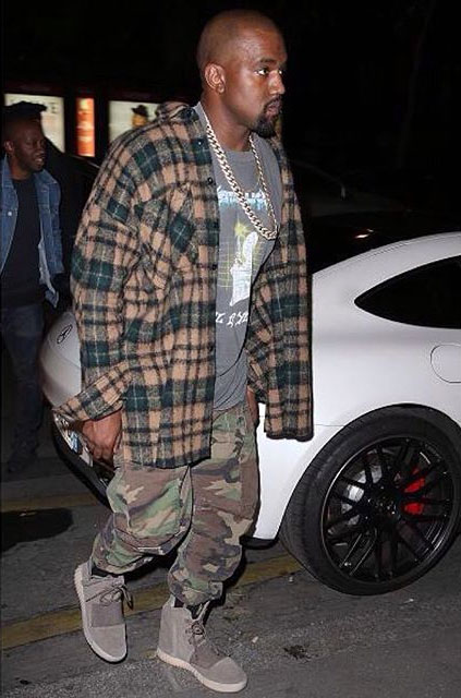 Kanye West wearing the adidas Yeezy 750 Boost