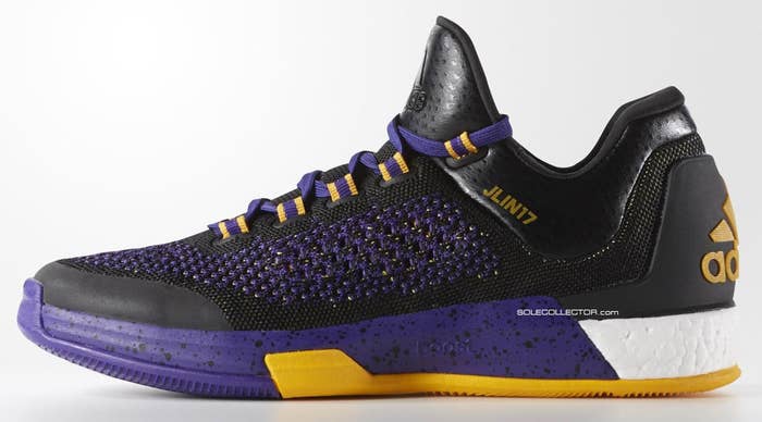 Jeremy Lin&#x27;s adidas Crazylight Boost 2015 Lakers PE (1)