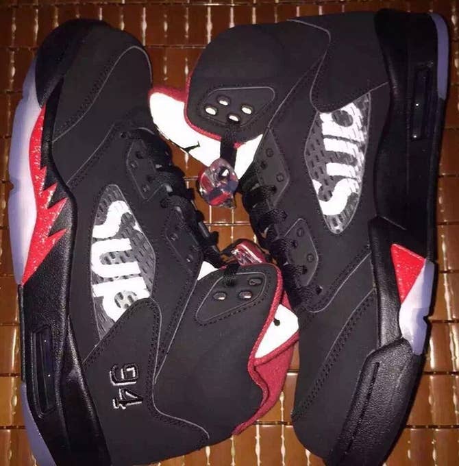 Fresh Shots of the Upcoming 'Black' Supreme x Air Jordan 5