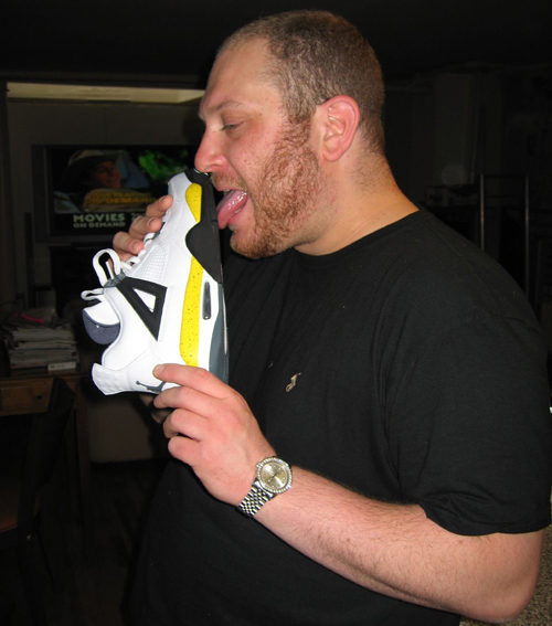 Licking Sneakers: Air Jordan IV 4 Tour Yellow