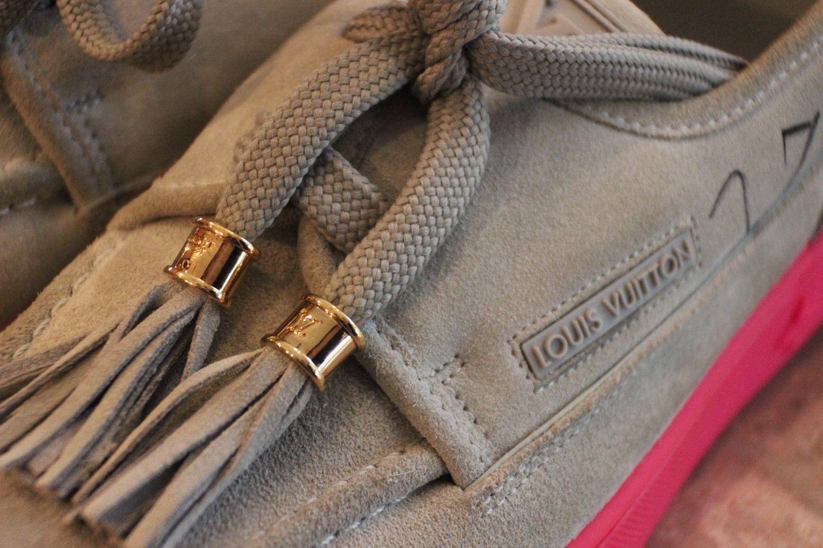 Kanye West x Louis Vuitton “Mr. Hudson” sneakers, signed by Mr