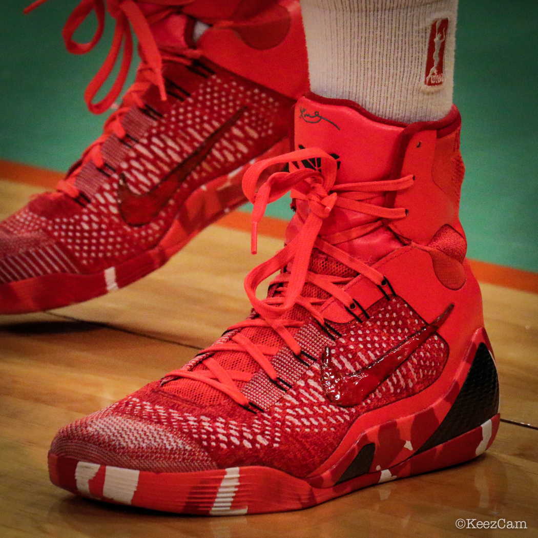 Jeanette Pohlen wearing the &#x27;Christmas&#x27; Nike Kobe IX 9 Elite
