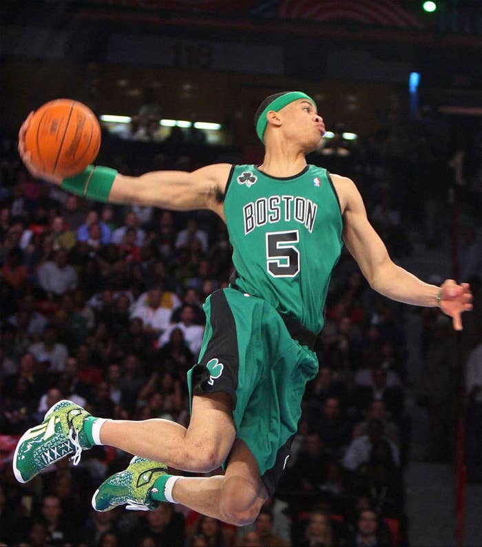 Gerald Green wearing the Reebok Pump Show Stopper G2 in the 2007 NBA Dunk Contest