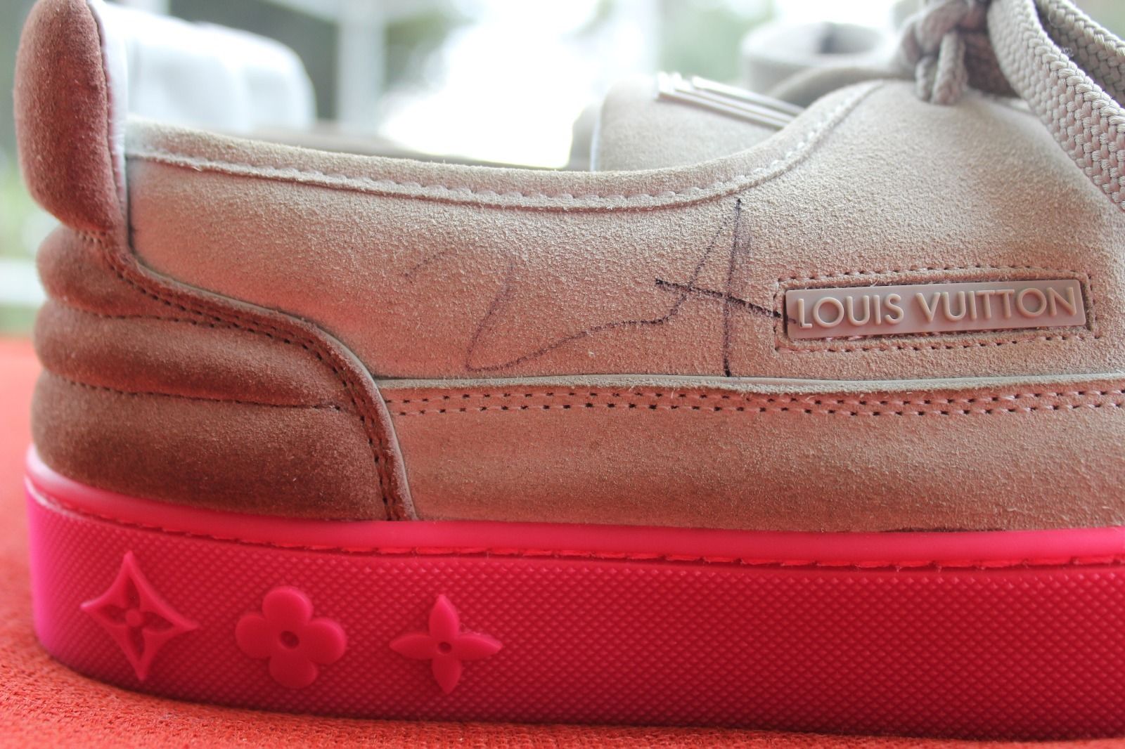 Kids Selling Kanye West Signed Louis Vuitton Hudson Sneakers Right Autograph