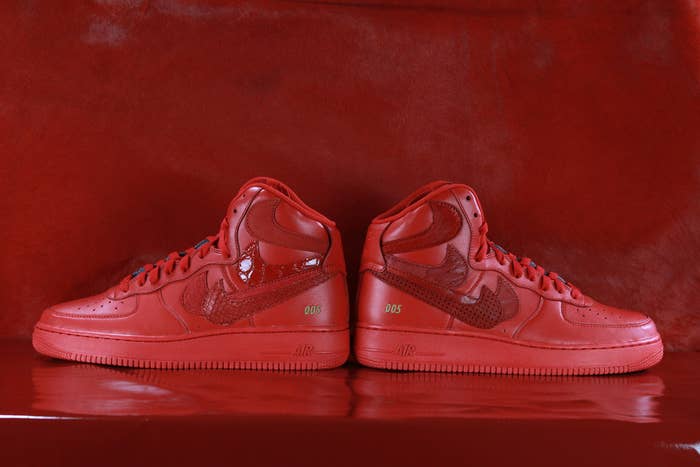 Nike Air Force 1 High Red Misplaced Checks by John Geiger &amp; The Shoe Surgeon (3)