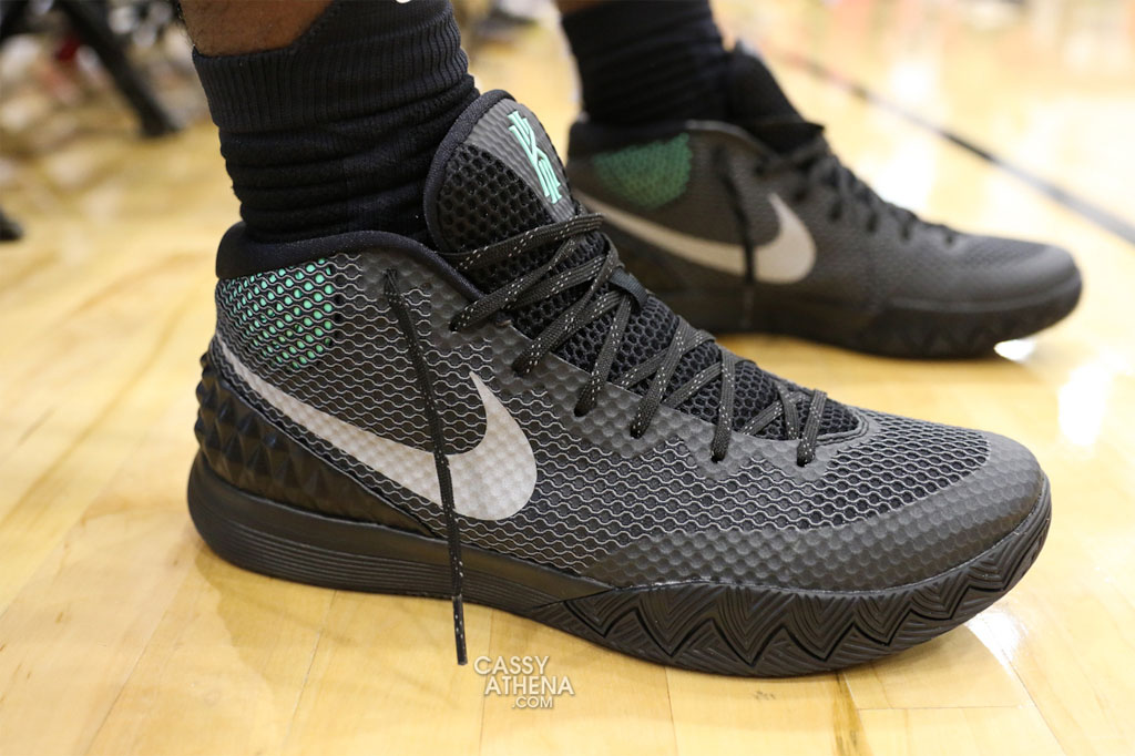 Kyrie Irving wearing the &#x27;Green Glow&#x27; Nike Kyrie 1
