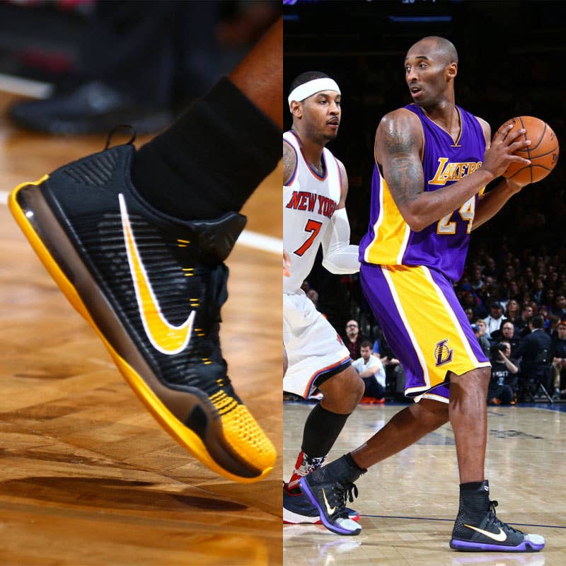 SoleWatch: Kobe Bryant Wears Nike Kobe 9 Elite 'Lakers' PE