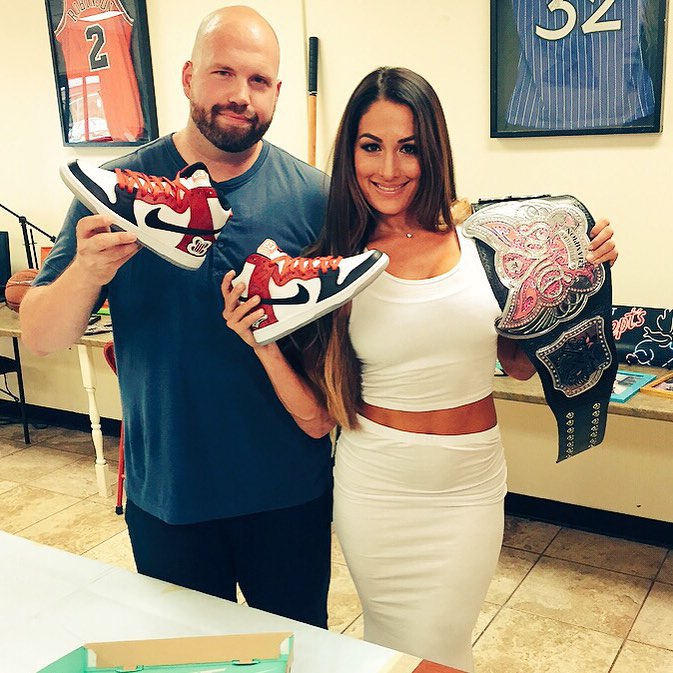 Nikki Bella&#x27;s Custom Nike Sneakers for SummerSlam (1)