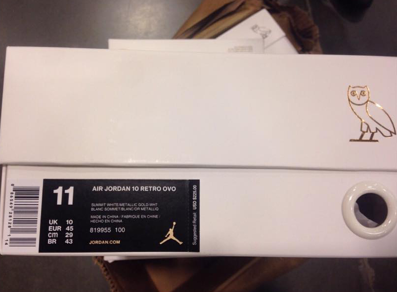 Drake OVO Jordan 10 Box