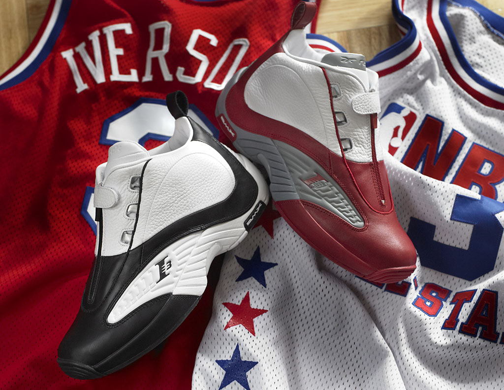REEBOK MVP ALLEN Iverson I3 Red Slip On Basketball Sneakers Mens