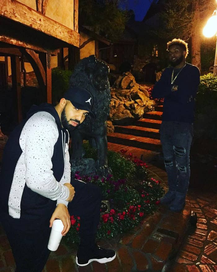 Drake &amp; Odell Beckham Jr. Wearing PSNY x Air Jordan 12