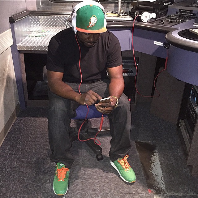 DJ Funk Flex wearing the &#x27;Homegrown&#x27; Nike Air Max 90