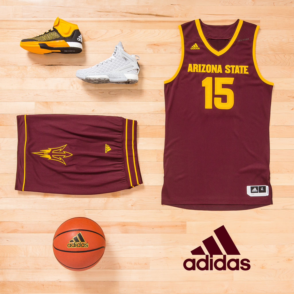 Arizona State Sun Devils 2015 adidas Basketball Uniforms (Away)