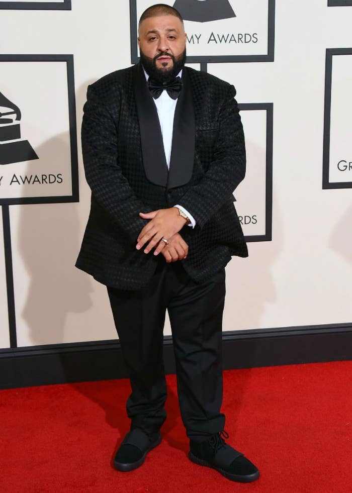 DJ Khaled Wearing the Black adidas Yeezy 750 Boost at the Grammys (2)