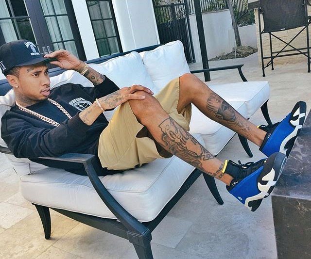 Tyga wearing the &#x27;Laney&#x27; Air Jordan 14 Low