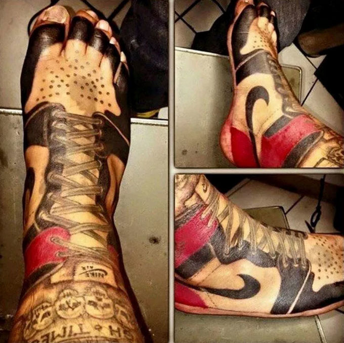 Air Jordan 1 Foot Tattoo