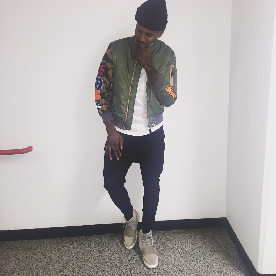 NIck Young wearing the adidas Yeezy 750 Boost